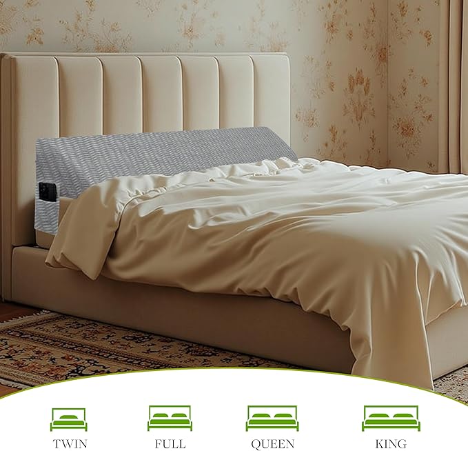 Bed Wedge Pillow Headboard Gap Filler, High-Density Foam Wedge Pillow for Bed, Comfortable & Supportive Angled Design, Fills 0-6" Gap Between Mattress and Headboard, Grey