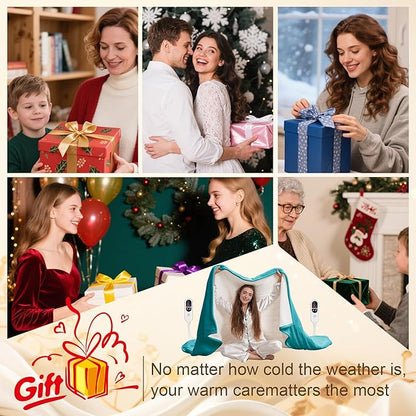 Electric Blanket Heated Full Size, Ultra-Soft 84" x 72" Heating Blankets, Fast, Even & Efficient Heating, 1-12 Hours Auto-Off and 6 Heatin Settings, UL Listed for Safety, Warm Gift for Grandma