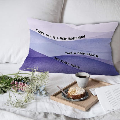 Inspirational Mental Health Pillow Covers 12x20, Stress Relief Gifts, Anti Anxiety Gifts, Purple Boho Psychology Decorative Lumbar Pillow Covers for Therapy Office Calming Corner, Set of 2