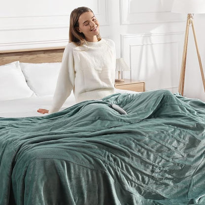 Heated Blankets King Electric Blanket 100''X90'', Ultra Soft Silky Flannel and Fluffy Sherpa Heating Blanket with 5 Heat Levels & 10 Hrs Timer, ETL Certified & Overheat Protection, Gifts for Grandma