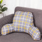Bohemian Printed Reading Pillow with Support Arms Soft Bed Rest Pillows Back Support Cushion for Kids Reading Watching TV Sitting Up in Bed (23"×16"×10",Grey Plaid)