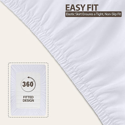 Utopia Bedding Queen Mattress Pad, Quilted Fitted Premium Mattress Protector, Deep Pocket Cover Stretches up to 16 Inches, Fluffy Pillow Topper (60x80 Inches, White)