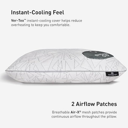 Bedgear Storm Performance Pillow 0.0 – Cooling Bed Pillow for Hot Sleepers, Medium Firm Support for All Sleep Positions – Dual-Sided Comfort, Breathable Air-X Mesh, Washable Ver-Tex Cover, 20” x 36”