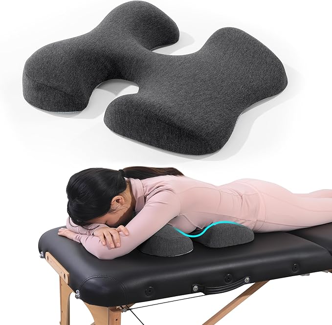 MABOZOO Breast Pillow for Massage, Women's Massage Bolster Pillow Face Down Pillow Supportive Breast Pillow for Massage Nap Portable Travel Sleeping