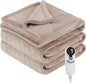 Electric Heated Blanket Full Size 72”x84”,Cozy Soft Warmth with 6 Heating Settings 1-10 Hours Auto-Off, Long Cord Energy-Saving, for Bed, Fast Heating Machine Washable, Camel