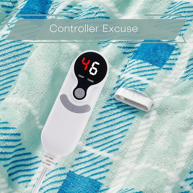 Electric Heated Blanket Full Size 72"x84" - Microplush & Sherpa Fabric Dual-Sided, 6 Heat Settings & 1-10 Hours Auto Off , Cozy Warming Throw for Home, Office, or Bed, Machine Washable，Mint Green