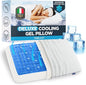Technogel Deluxe Cooling Gel Pillow - Patented Cooling Technology, Odorless Memory Foam – Breatable Ergonomic Support for Stomach Sleepers with Washable Cover, 3.5" (Thin)