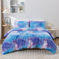 Purple Blue Twin Comforter Set, 3 Piece Tie Dye Comforter with 2 Pillowcases for Girls Boys Teens, Lightweight Microfiber Watercolor Twin Bedding Set, All Season Washable Easy Care