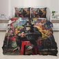 Gorilla Duvet Cover Twin Size, Street Graffiti Gorilla Bedding Set 2 Piece Kids and Adults Fun Colorful Patterned Comforter Cover with Zipper Ties & 1 Pillowcases