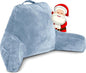 Husband Pillow Carolina Blue, Original Reading Pillow in Bed Rest Chair, Shredded Memory Foam Large Lounge Cushion Adult Backrest with Arms, Comfy Back Support, Sit Sitting Up, Wash/Removable Cover