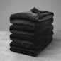 Mellowdy Extra Thick Hearty Plush Flannel Blanket (Matte Black, 60x80) - 500GSM Twin Size Warm Blanket for Winter, Fall | Soft, Fluffy, Cuddly, Perfect for Bed, Oversized Throw for Couch, Sofa