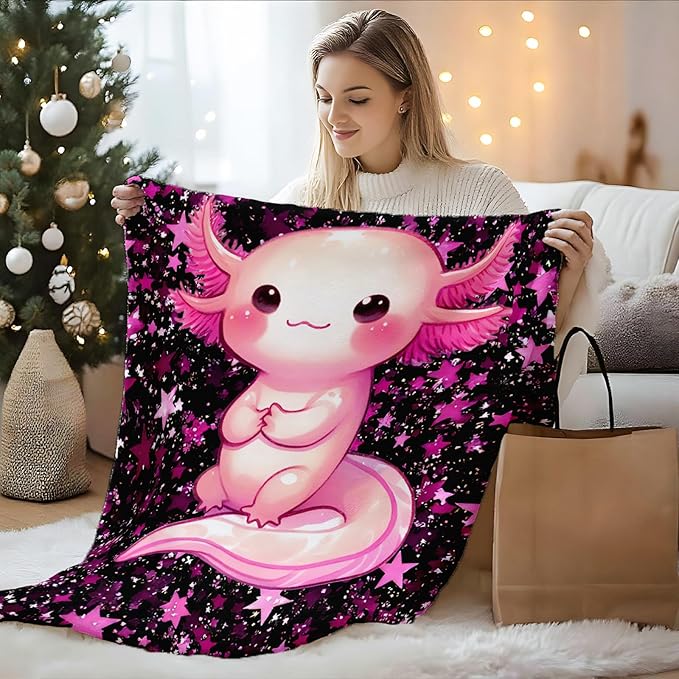 Kids Throw Blankets for Girls Gifts for Birthday Christmas, Cute Warm 40 x 30 Inches Flannel Throw for Sofa Chair Couch Home Decor