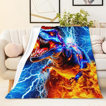 Dinosaur Blanket for Boys Throw Blankets for Kids, 30x40 Inches Soft Lightweight All Season Decor Throw for Sofa Couch Bed Home