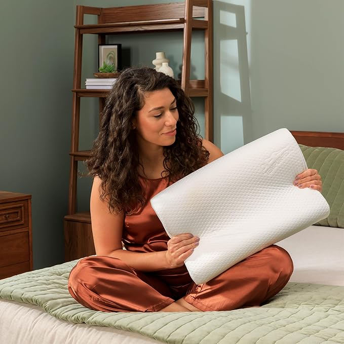TEMPUR-Pedic, Standard TEMPUR-Neck Pillow, Medium Profile-2-Pack, White 2 Count