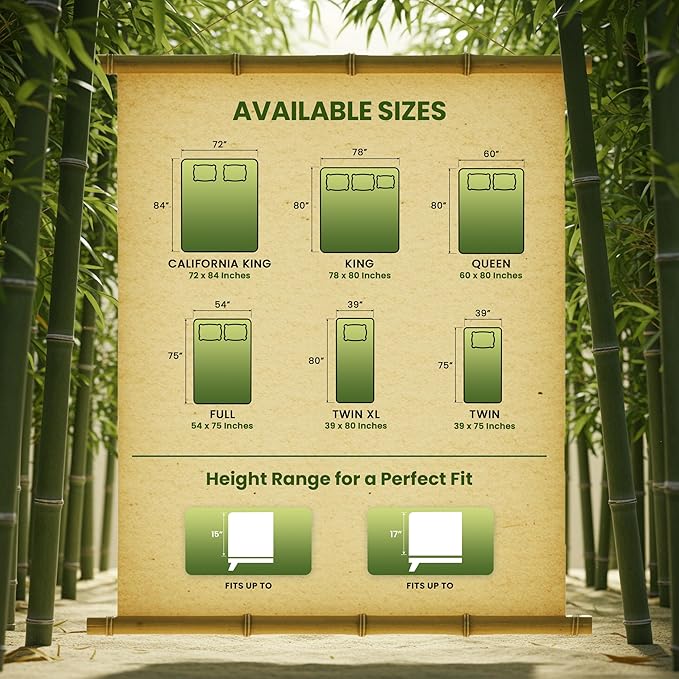 Utopia Bedding Waterproof Mattress Protector California King Size Bed, Premium 200 GSM Bamboo Viscose Cooling Mattress Cover, Soft and Breathable, Fitted Style with 17 Inches Deep Stretchable Pockets