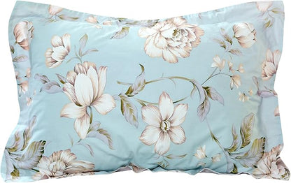 FADFAY Farmhouse Bedding Reversible Floral Duvet Cover Set Garden Style 100% Cotton Zipper Bedding Sets for Girls Natural Skin-Friendly Easy Care All-Season Use (3Pcs, Queen Size)
