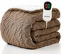 Heated Electric Blanket Twin Size-62"x84" Heating Blanket with 10 Heating Levels & 5 Time Settings Over-Heat Protection，Winter Warmer for Adults with ETL Certification（Beige）