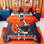 Feelyou Football Comforter Set with Sheets 7 Piece Queen Size Ball Games Bedding Set for Kids Boys Girls Rugby Bed in a Bag City of Footballs Room Decor Rugby Sports Soft Lightweight