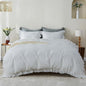 Simple&Opulence Kids 100% Organic Cotton Twin Duvet Cover Ruffle 2Pcs(1 Comforter Cover 1 Pillowcase) Cute Lace Vintage Boho Shabby Chic Farmhouse Bedding Set Teen Girls(White, Twin)