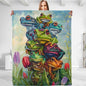Frog Blanket - Plush, Soft, Comfy, Lightweight, Warm, Fuzzy, Cozy Flannel Throw Blanket Perfect for Couch, Travel, Bed, Office, Outdoor - 50in×40in(color50)