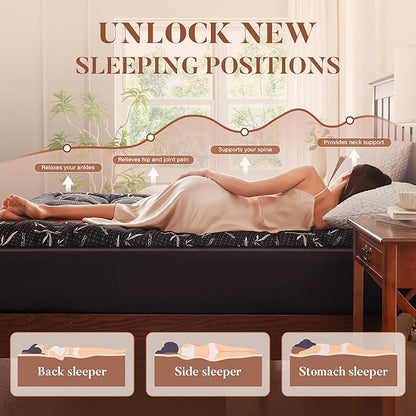 100% Waterproof Full Size Mattress Topper, Thick Pillow Top Mattress Pad，Up to 23 Inch Deep Pocket,Soft Breathable Mattress Pad for Back Pain, Protector Cover(Black)