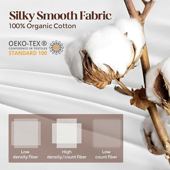Bafode Goose Down Feather Pillows, Soft Bed Pillows King Size Set of 2, 100% Soft Cotton Shell, Hotel Pillows for Back, Stomach or Side Sleepers