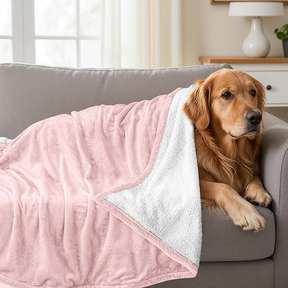 Utopia Bedding Sherpa Blanket King Size (Pink, 90x102 Inches) - Soft Lightweight Plush Fleece Reversible Blanket for Bed, Sofa, Couch, Camping and Travel