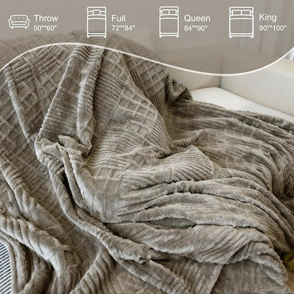 Heated Blanket Queen, 84"x90" Electric Blanket Heating Waffle with Dual Controllers, Fast Heating with 12 Heat Levels & 12 Hours Auto Off, with ETL & FCC for Bed(Light Gray)