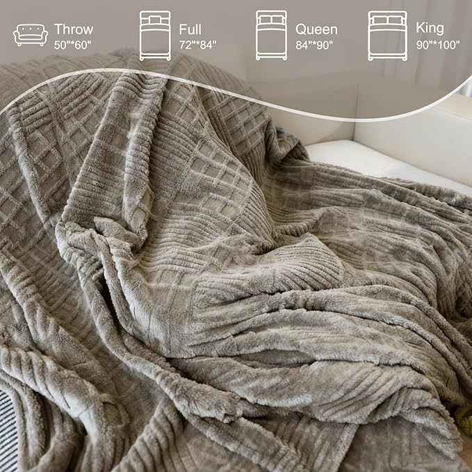 Heated Blanket King Size, 90“x100 Electric Blanket Heating Waffle with Dual Controllers, Fast Heating with 12 Heat Levels & 12 Hours Auto Off, with ETL & FCC for Bed(Light Gray)