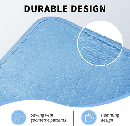 Reusable Leakproof Bed Pads, 4 Pack 34" x 36" Washable Heavy Absorbency Incontinence Underpads, Blue Mattress Protector for Adults, Children, Pets