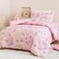 Twin Comforter Set for Kids, Boys, Girls, 4 Pieces Bed-in-a-Bag Bedding Set, All Season Ultra Soft Sheets Set with Comforter, Pink Unicorn