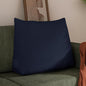 WOWMAX Back Pillow for Bed Sitting up-Bed Wedge Pillow Back Support Pillows for Bed & Sofa Couch, 85% Linen 15% Cotton Blend, Deep Blue