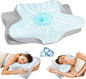 Cervical Pillow for Neck Pain Relief - Ergonomic Pillow for Sleeping Side Sleeper Pillow for Adults, Contour Neck Pillow Cooling Memory Foam Pillows, Orthopedic Bed Pillow for Back Stomach Sleepers