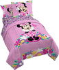 Jay Franco Kids Comforter Set Includes Sheets and Pillow Covers - Soft and Cozy Bed Set for Stylish Room Decor, Pink - Minnie Mouse 02, 7 Piece Full Size Bedding