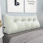 Wedge Headboard Pillow Dorm Room Reading Pillow Back Support for Sitting Up in Bed Bolster Lumbar Cushion Body Positioning Bedrest Cotton Linen 54in Grey-Beige Full