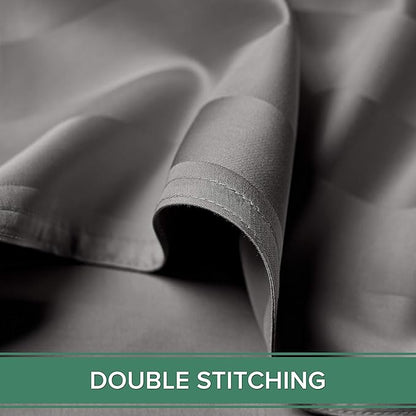 King Pillowcases by Pure Bamboo, Genuine 100% Organic Viscose Derived from Bamboo, Luxuriously Soft & Cooling, Double Stitching, Envelope Closure (2 King Pillowcases, Jacquard Stone)