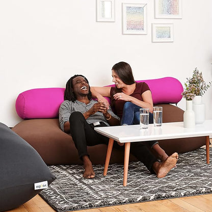 Yogibo Roll Long Full Body Pillow for Women and Men, Adults, for Back, Lumbar, Body Support, Side Sleeper, Maternity, Nursing, Pregnancy for Sleeping, Micro-Bead Filling, Pink