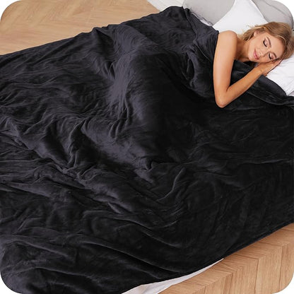 Electric Heated Blanket King Size 90×100, Comfortable & Luxurious Flannel, 4 Heating Levels & 10 H Auto Shut Off, Dark Grey