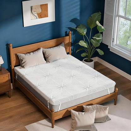 Ballad 3 Inch Gel Memory Foam Mattress Topper Queen Size, High Density Cooling Pad with Premium Removable Cover, Pressure Relief Bed Topper, (CertiPUR-US & Oeko-Tex Certified)