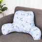 Bohemian Printed Reading Pillow with Support Arms Soft Bed Rest Pillows Back Support Cushion for Kids Reading Watching TV Sitting Up in Bed (23"×16"×10",Blue Floral)