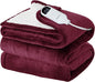 Bedsure Electric Blanket Full Size - Soft Flannel Heated Blanket, Fast Heating with 10 Time Settings & 6 Heat Settings, Warm Gift for Grandma (72x84 inches, Red)