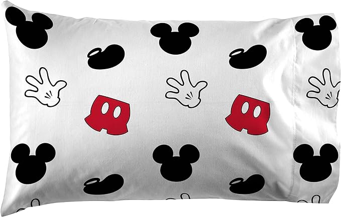 Jay Franco Disney Mickey Mouse Cute Faces 5 Piece Full Bed Set - Includes Comforter & Sheet Set - Super Soft Fade Resistant Polyester - (Official Disney Product)