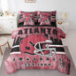 Erosebridal Kids Football Bed in A Bag Gridiron Sports Bedding Set King,Brick Red Sports Helmet Comforter Sets with Sheets Rugby City Seasonal Color 7 Pieces Bed Set Bedroom Decor