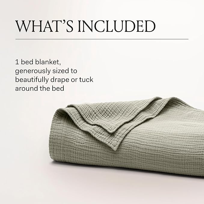 BOLL & BRANCH Dream Bed Blanket - Full/Queen, White - Luxury 100% Organic Cotton - Soft, Lightweight and Breathable - Cloud-Like Touch