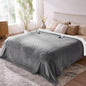 Electric Blanket King- Soft Heating Blanket, Dual Control & 9 Heat Levels, 10H Timer, Soft Flannel to Sherpa, Fast Heating Electric Throw, Machine Washable, Gift for Mom, Dad, 90"x100" Grey