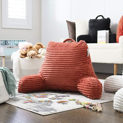 Hearth & Harbor Reading Pillow for Bed Adult – Back Pillow for Sitting in Bed, Standard Bed Pillows for Sitting Up in Bed, Foam Bed Chair Pillow, Misty Bed Rest Pillow