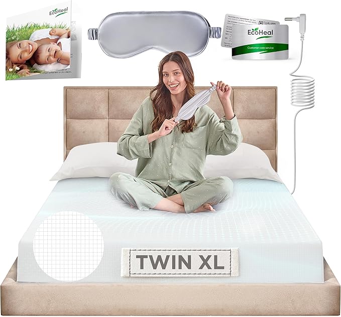 Earth Grounding Sheets Twin XL Size with 12% Silver Fiber & 4% Silk & 84% Cotton - White - SGS Quality Certified Grounded Well Bed Sheet - Conductive Fitted Sheet for Better Sleep