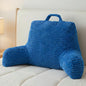 NOONTIDE Reading Pillow with Top Handle,Uniquely Designed Soft Fabric, Ergonomic Back Support for Bed,Cover Washable Sit up Pillow,Watching TV/Gaming/Relaxing(Blue)
