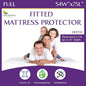 Full Size Waterproof Mattress Protector - Fitted Sheet Style - Hypoallergenic Premium Quality Cover Protects Against Dust