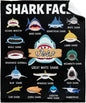 Custom Shark Faces Blankets Gifts for Birthday Son Daughter Brother Friends On Bed Sofa,Personalized Premium Flannel Blankets for Christmas Thanksgiving, All Season Use 30''x 40'' -XS